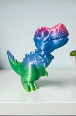 Dino coloré 3D : La figurine qui apporte fun et créativité à chaque espace