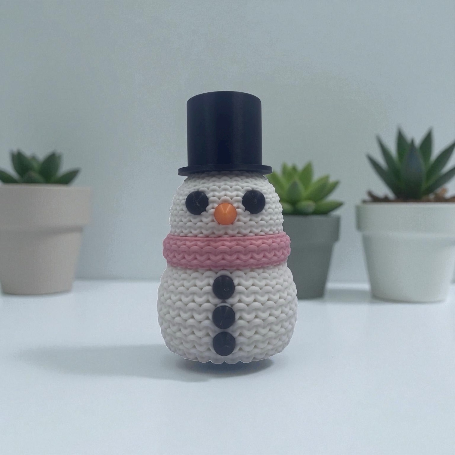Bonhomme de neige 3D décoratif : La touche hivernale et festive pour sublimer votre espace – Image 3