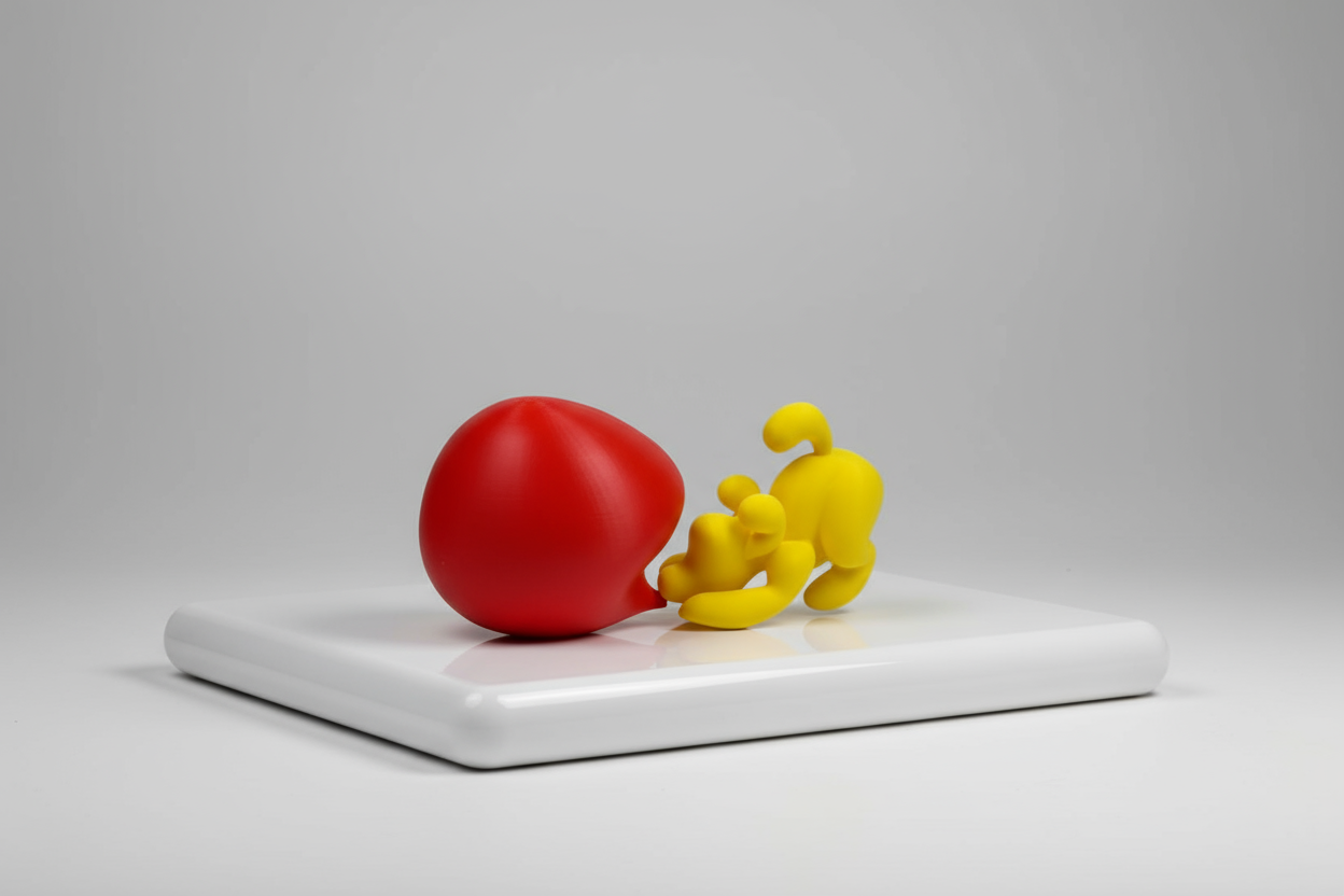 -50% Figurine fun Pousse-Ballon 3D : La déco décalée qui apporte humour et couleur à ton espace