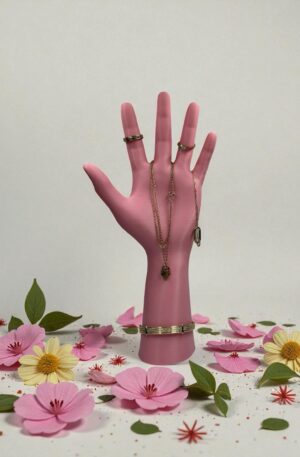 Main porte-bijoux rose 3D : L’alliée girly et élégante pour organiser vos trésors