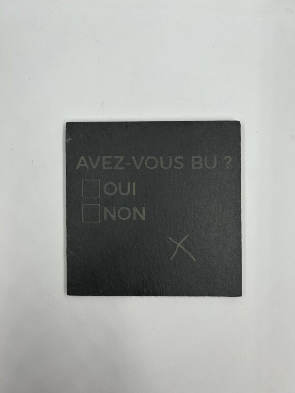 Dessous de verre en ardoise gravée – Plusieurs modèles disponibles – Image 5