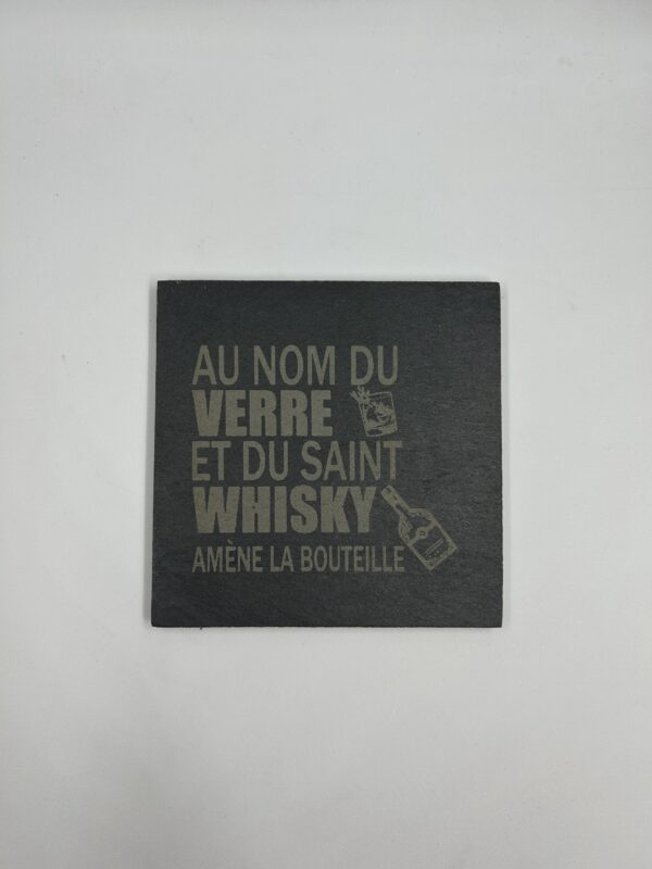 Dessous de verre en ardoise gravée – Plusieurs modèles disponibles – Image 8