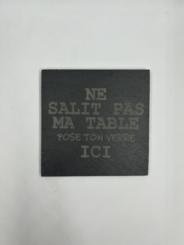 Dessous de verre en ardoise gravée – Plusieurs modèles disponibles – Image 10