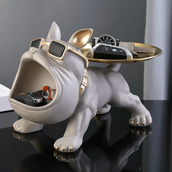Bouledogue en Résine 30 cm – Figurine Déco & Sculpture Artisanale pour la Maison – Image 2