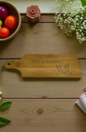 Planche à découper gravée cochon : Tout est bon dans le cochon ! L’incontournable pour vos apéros et dégustations