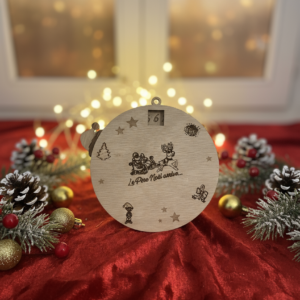 Compte à rebours de Noël en bois personnalisable – Le Père Noël arrive...