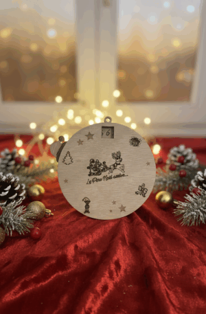 Compte à rebours de Noël en bois personnalisable – Le Père Noël arrive...