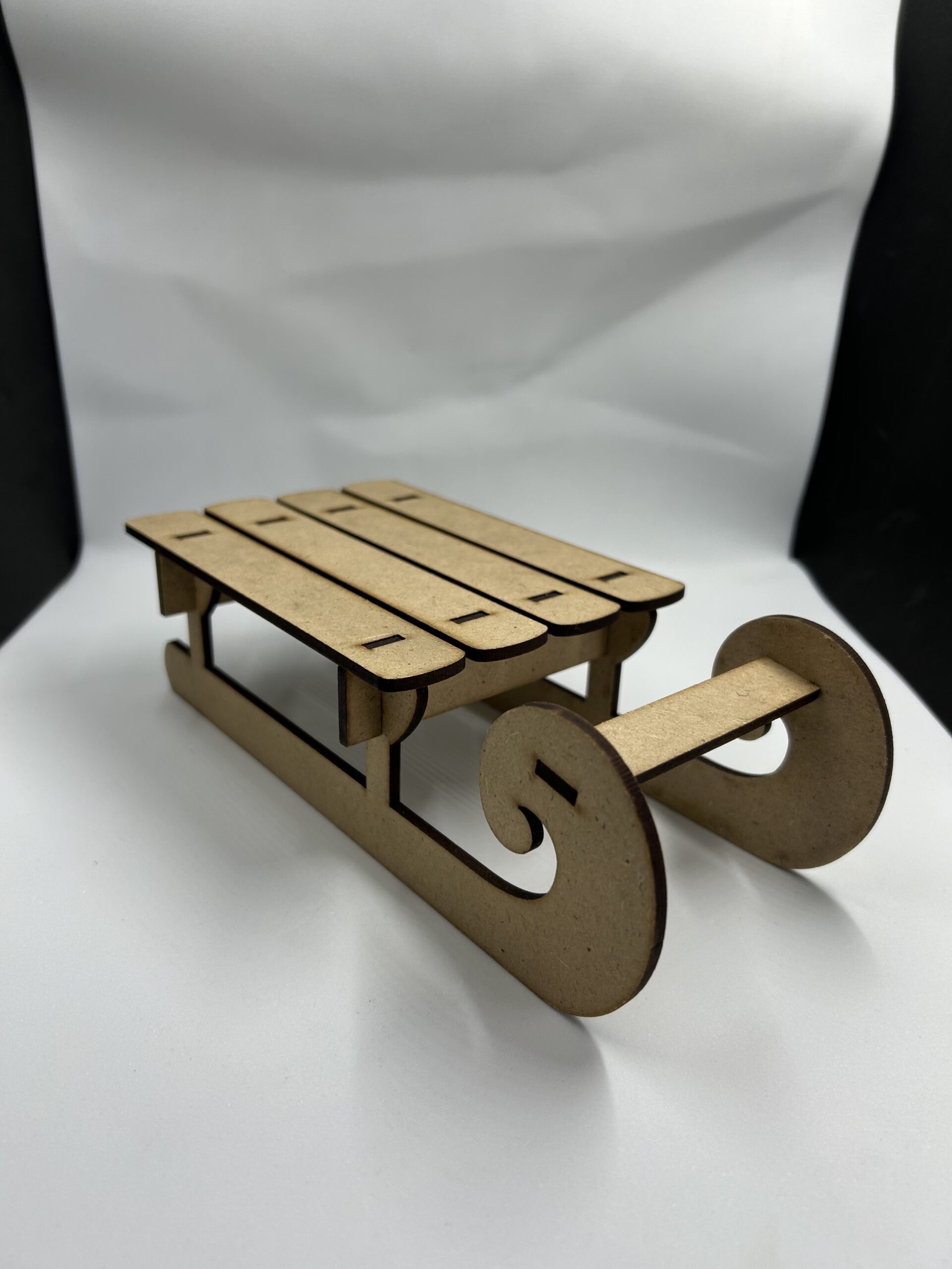 Mini luge décorative en bois – personnalisable, découpe laser, format 20x10x6 cm – Image 7