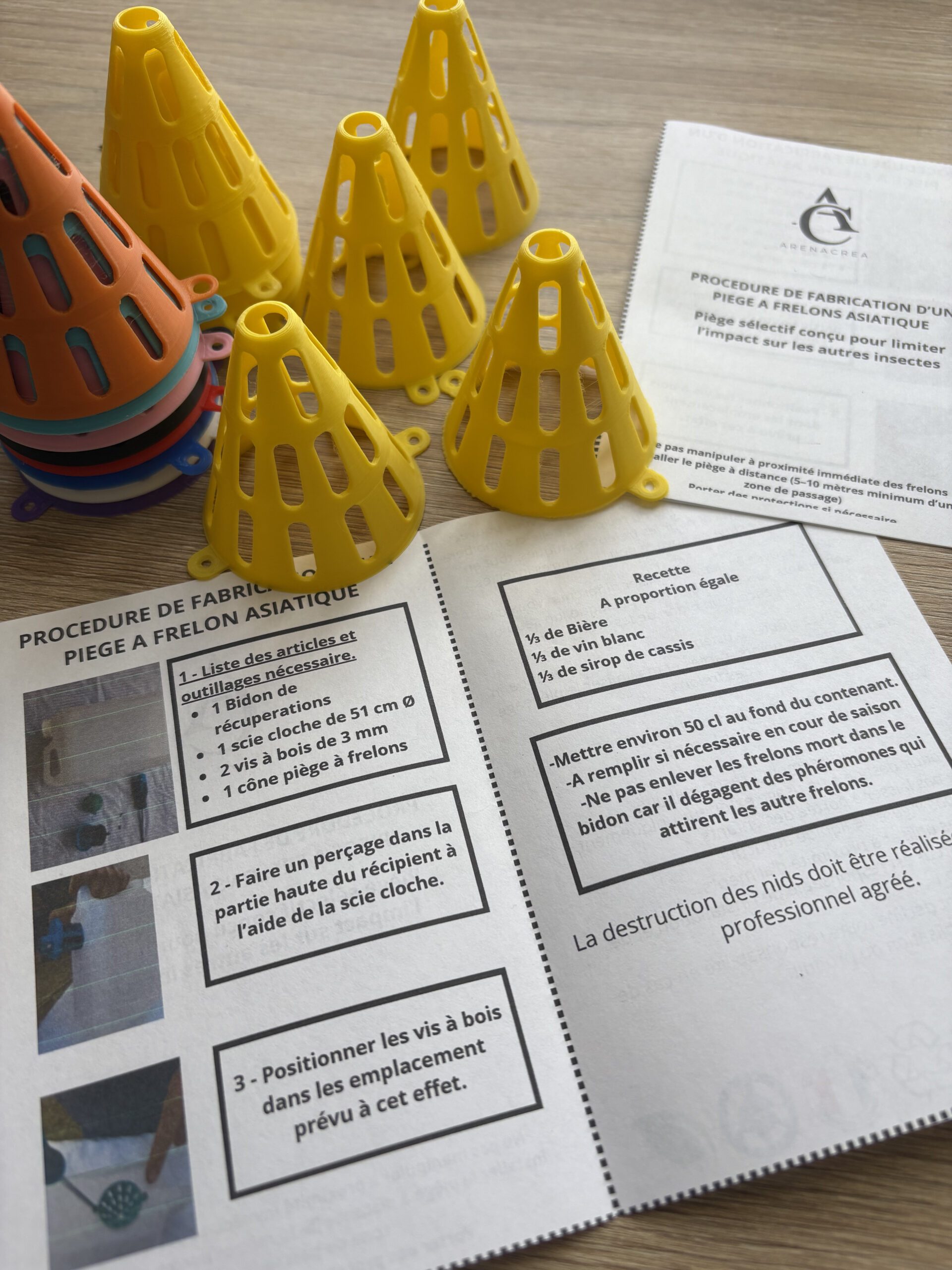 Piège à frelon asiatique imprimé en 3D – Fabrication française – Système sélectif anti-abeilles – Image 3